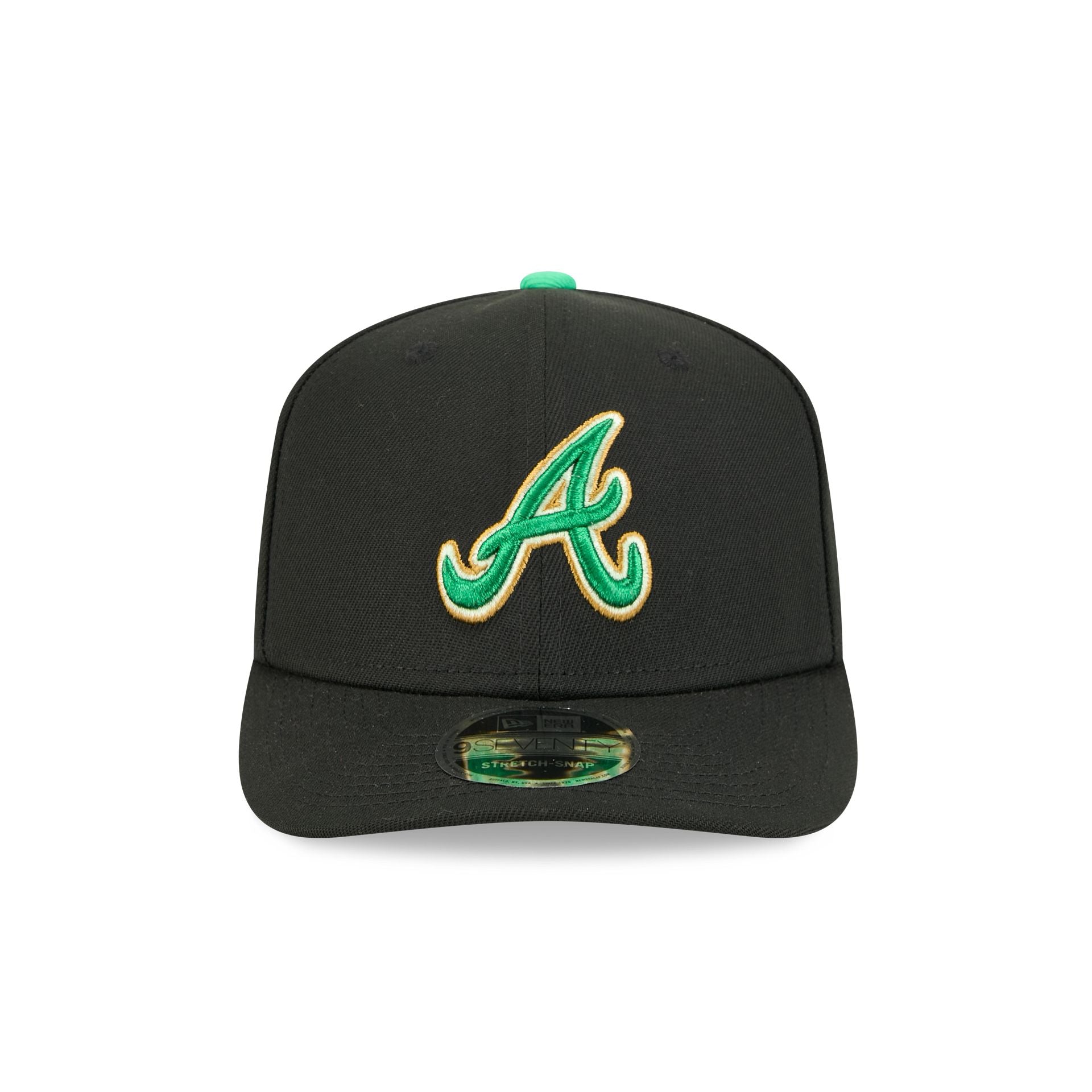 Atlanta Braves St. Patrick's Day 2026 9SEVENTY Stretch-Snap Hat