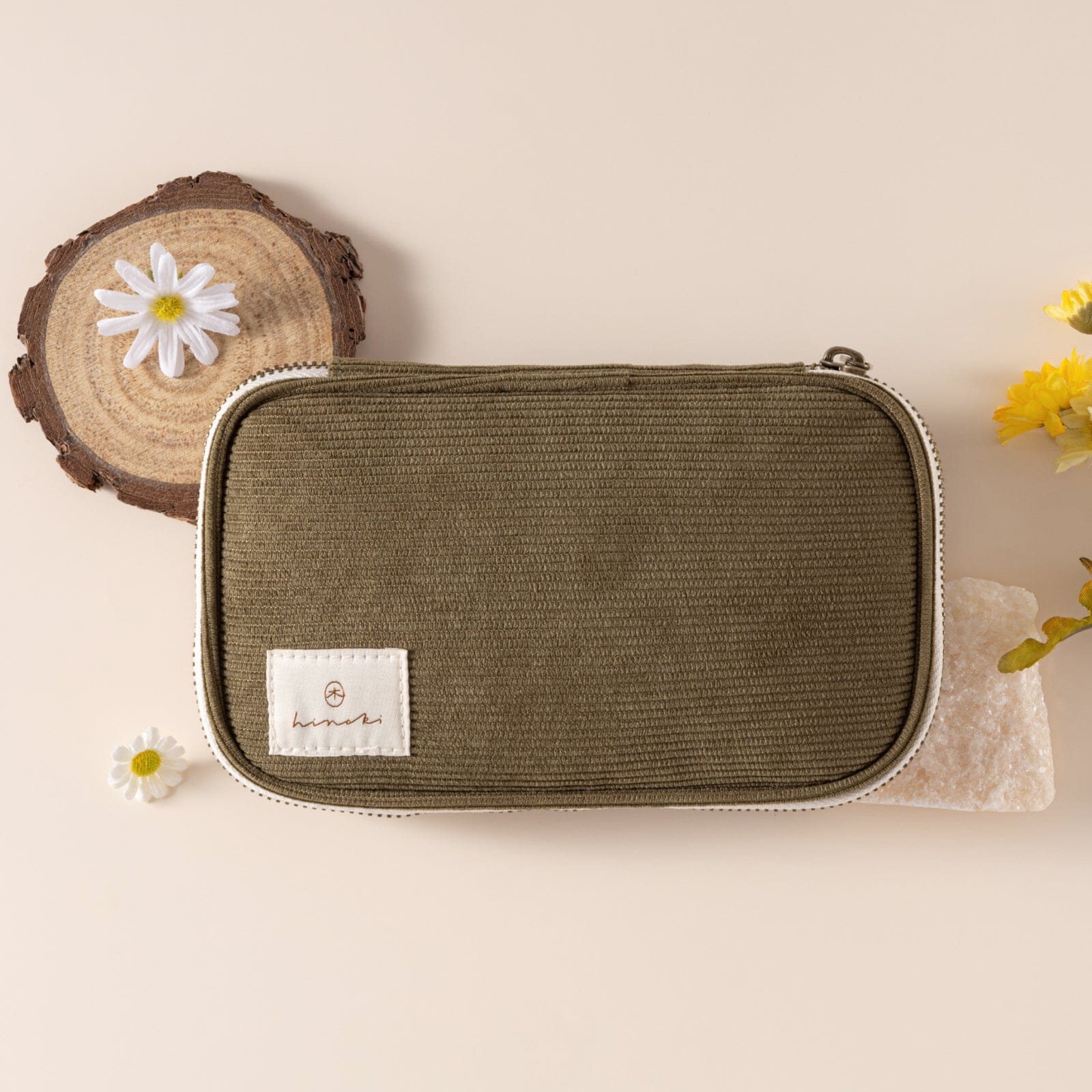 Hinoki - Forest Green Corduroy Pencil Case