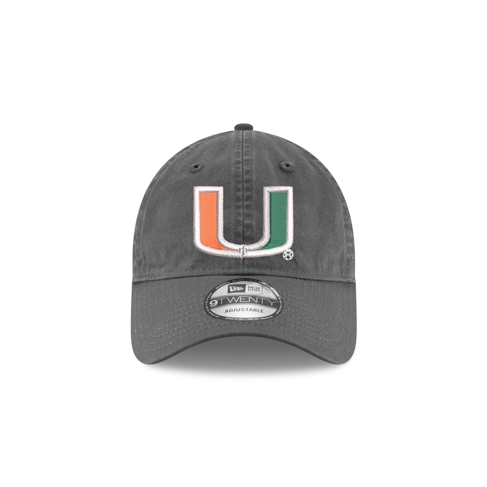 Miami Hurricanes Graphite 9TWENTY Adjustable Hat